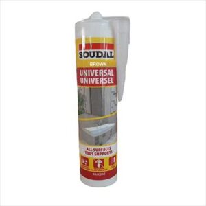 SEALANT SILICONE SOUDAL BROWN  270ML CART