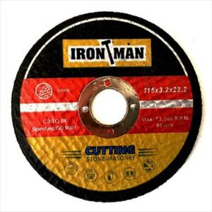 ABRASIVE DISC CUTTING STONE 115X3.2X22.2 IRONMAN
