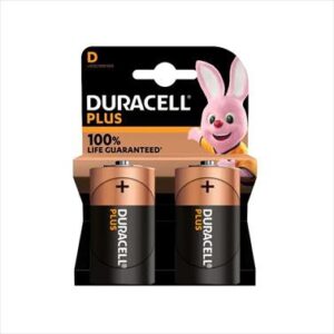 BATTERY DURACELL PLUS D TORCH    2 S 1.5V MN1300K2