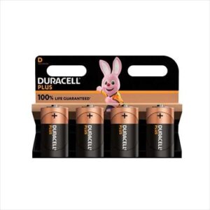 BATTERY DURACELL PLUS 1.5V D TORCH 4 S DUR110