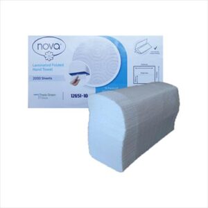PAPER HAND TOWEL NOVA FOLDED 2 PLY  200 SHEETS PKT10  12651-