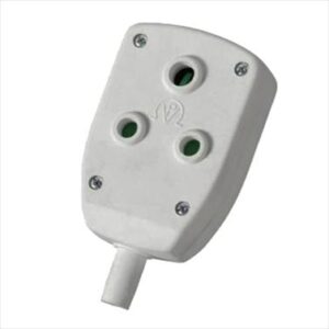 PLUG COUPLER JANUS 2*16AMP NYLON (WHITE) LM1391