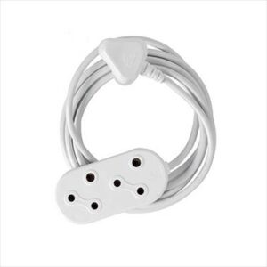 EXTENSION CORD WHITE 3MTX10AMP (2X3 PIN)