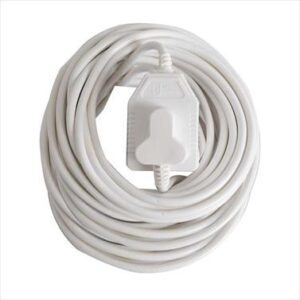 EXTENSION CORD 20MT X 10 AMP 2X3 PIN WHITE