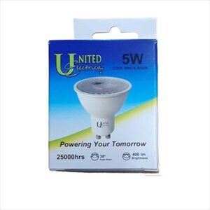 GLOBE GU10 LED DOWNLIGHT 5W COOL/W 38 DEGREE 400LM