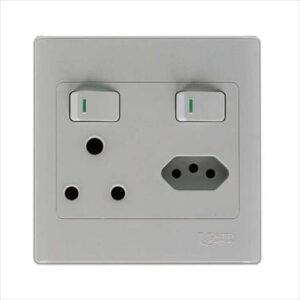 SWITCH SOCKET PVC 4X4 DOUBLE WITH EURO EU DWS02