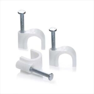 CABLE CLIPS PVC ROUND 4MM BOX 100