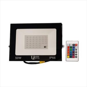 FLOODLIGHT LED 50W COLOUR CHANGING C/W REMOTE