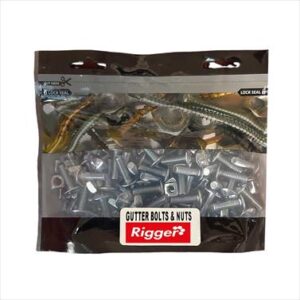 BOLT GUTTER & NUTS - 6MM*20MM - BLIST OF 100