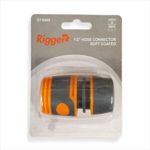 GARDEN HOSE CONNECTOR 1/2" H20010 SOFTGRIP RIGGER