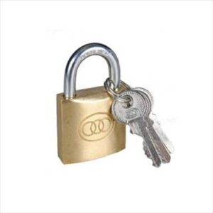 LOCK PADLOCK TRICIRCLE BRASS 63MM 266