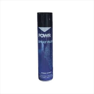 PAINT SPRAY STD BLACK SATIN 300ML POWR