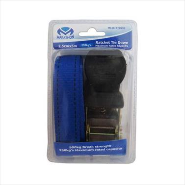 RATCHET TIE DOWN MARATHON 25MM X 5MT M116-RTD250