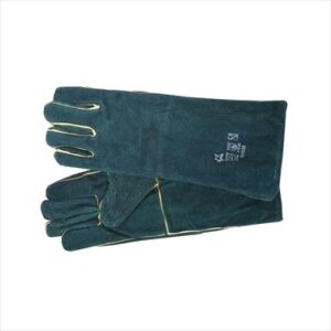 GLOVES LEATHER GREEN LINED WE LTED  8" CUFF L G022