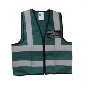 VESTS PIONEER REFLECTIVE ZIP ID POCKET DARK GREEN LRG VO34