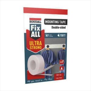 TAPE DOUBLE SIDED MOUNTING 1.5MT*19MM 150KG  SOUDAL 155604