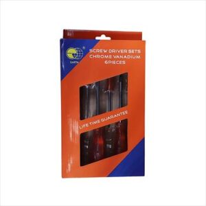 SCREWDRIVER SET 6PCE ORANGE HANDLE