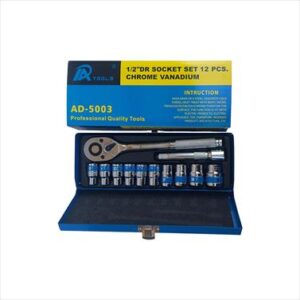 SOCKET DRIVER SET 1/2" 12 PIECE CH/VAN IN TOOL BOX AD-5003