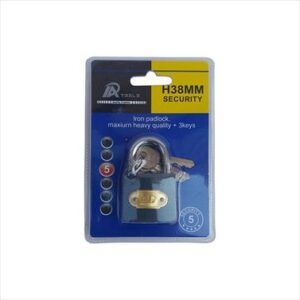 LOCK PADLOCK IRON CARDED 38MM H38MM