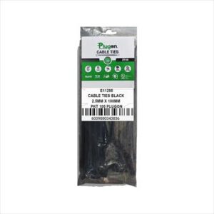 CABLE TIES BLACK 2.5MM X 100MM PKT 100 PLUGON